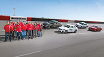 Audi A4 1.8 TFSI, BMW 320i, Mercedes C 200, Volvo S60 T4, Teilnehmer