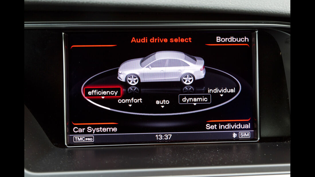 Audi A4 1.8 TFSI, Fahreinstellung, Bildschirm
