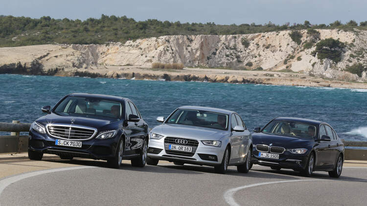 Mercedes C Klasse Erster Vergleich Mit Audi A4 Und Bmw 3er Auto Motor Und Sport