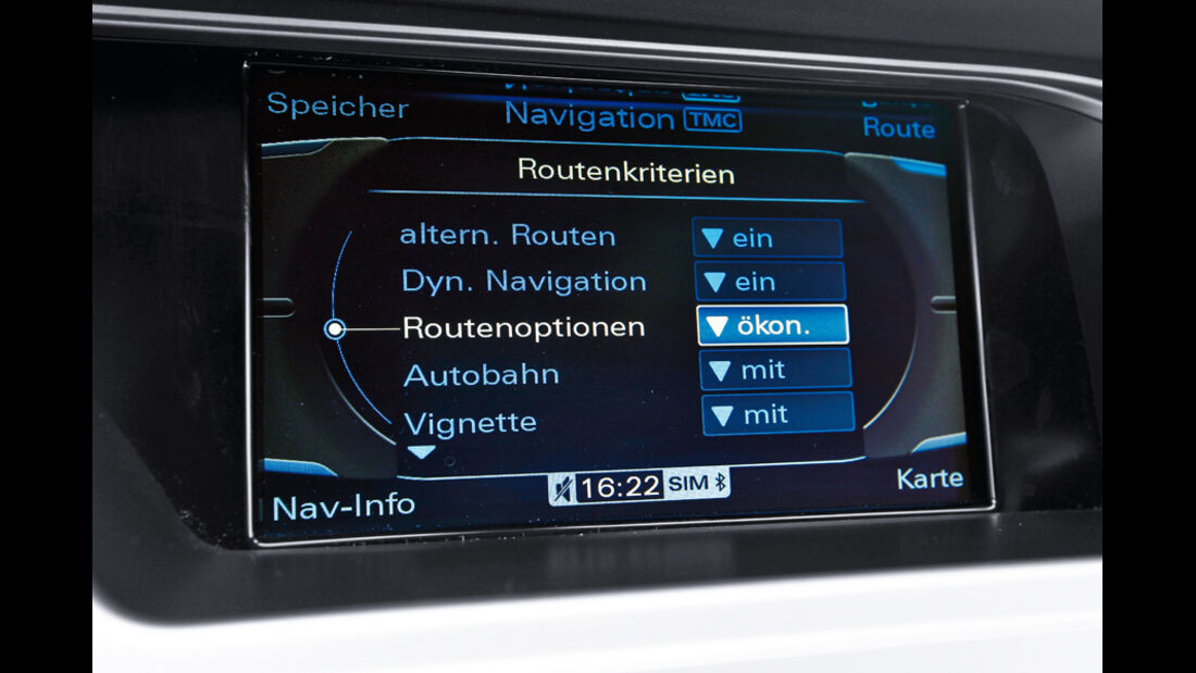 Audi A4 3.0 TDI, Detail, Navi, Navigationssystem
