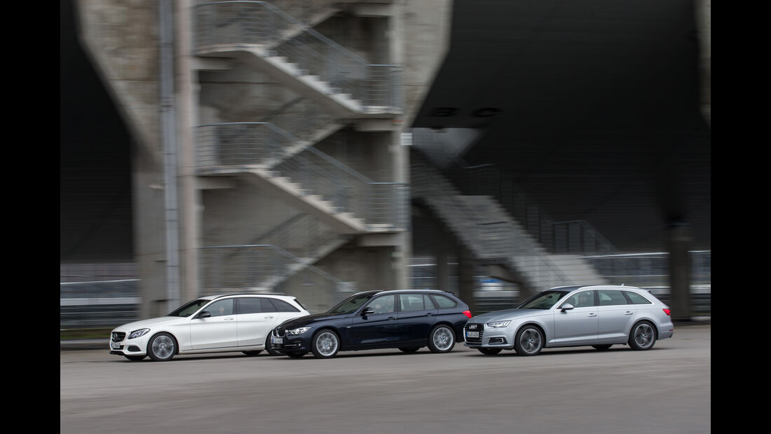 Audi A4 Avant 2.0 TFSI, BMW 320i Touring, Mercedes C 200 T