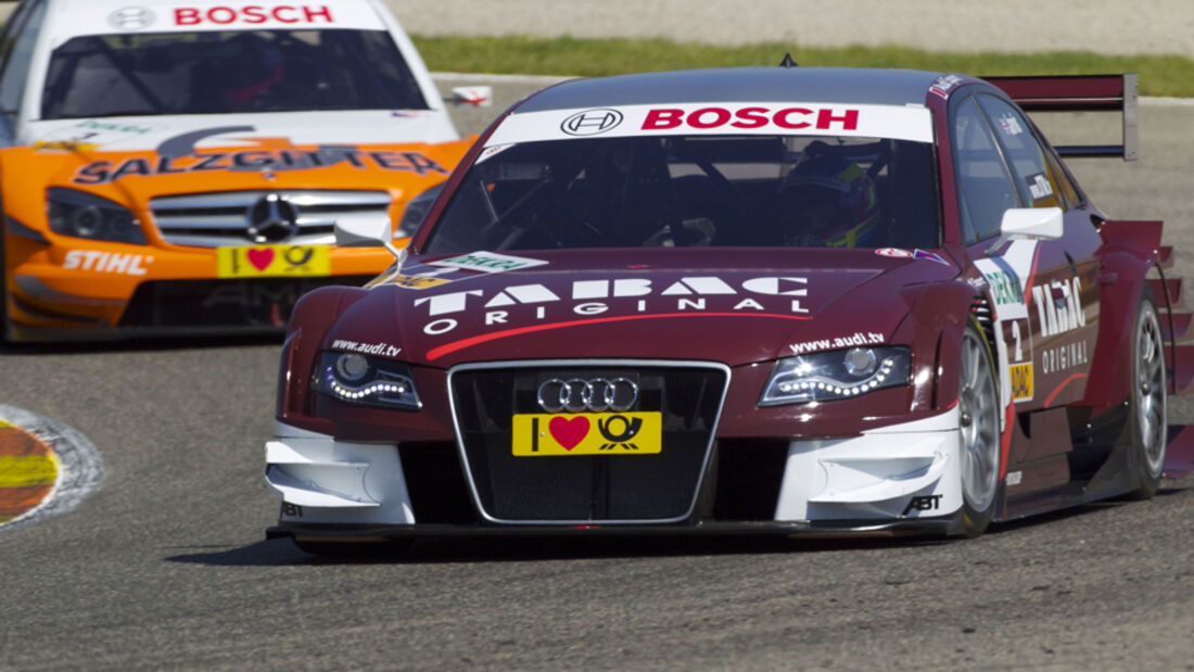 Audi A4 DTM vor AMG Mercedes DTM Valencia 2010 