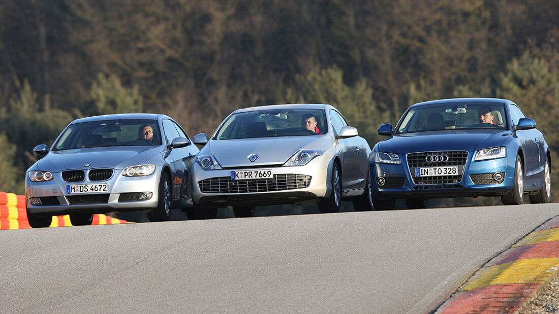 Audi A5 2.0 TFSI, BMW 320i Coupé, Renault Laguna Coupé GT