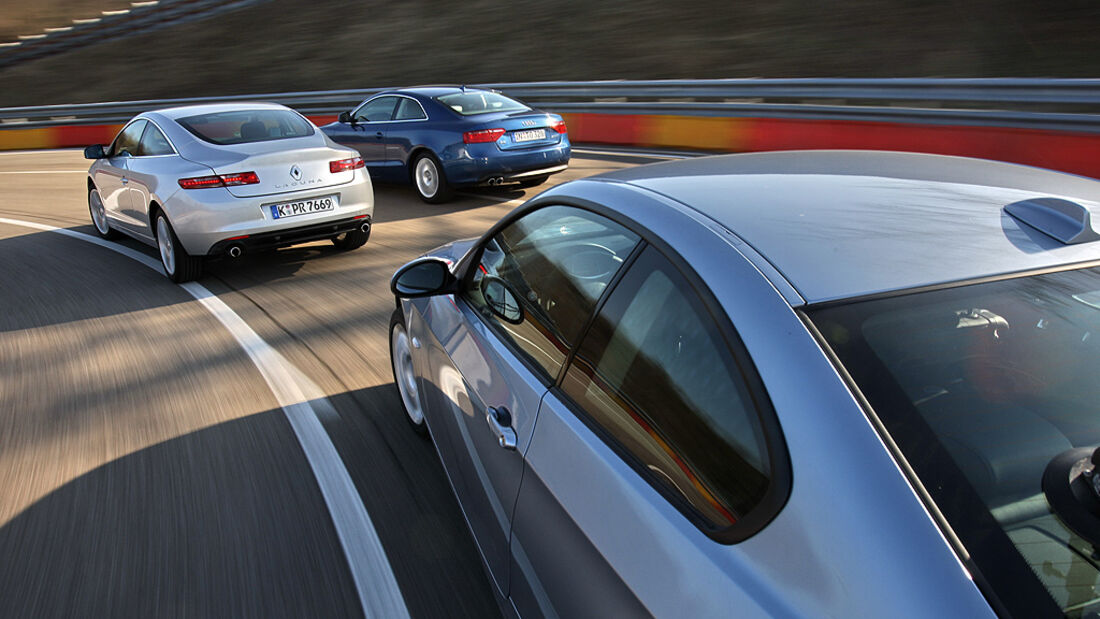 Audi A5 2.0 TFSI, BMW 320i Coupé, Renault Laguna Coupé GT