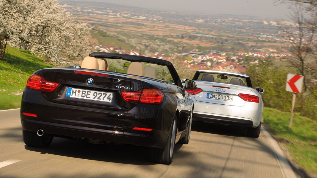 Audi A5 Cabrio, BMW Vierer Cabrio, Heckansicht