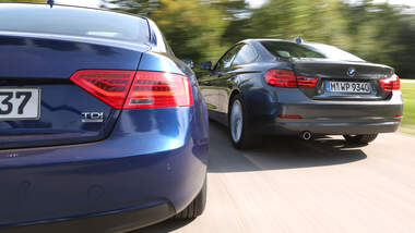 Audi A5 Coupé 2.0 TDI Quattro, BMW 420d, Frontansicht