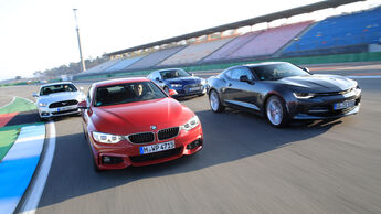 Audi A5 Coupé, BMW 430i Coupé, Chevrolet Camaro, Ford Mustang