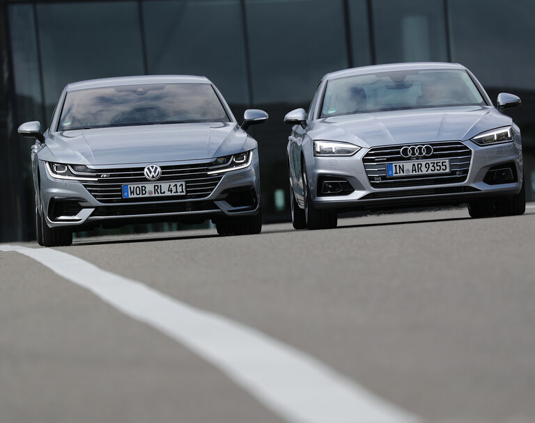 Test Audi A5 Sportback 2 0 Tfsi Und Vw Arteon 2 0 Tsi