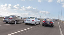 Audi A6 2.0 TDI Quattro, Mercedes E 220 d, Jaguar XF 20d