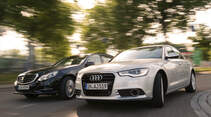 Audi A6 2.0 TDI Ultra, Mercedes E 220 Bluetec, Frontansicht