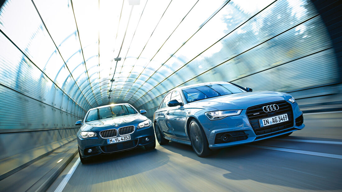 Audi A6 3.0 TDI Competition, BMW 535d, Frontansicht