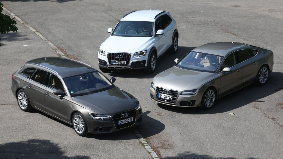 Audi A6 Avant, A7, Q5, Gruppenbild