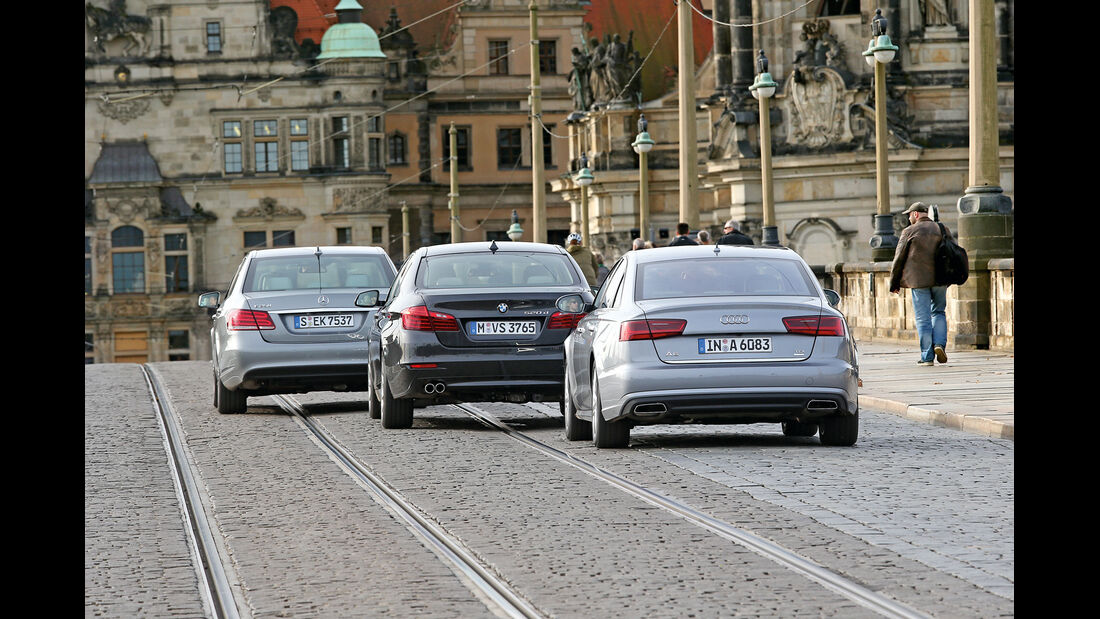 Audi A6, BMW Fünfer, Mercedes E-Klasse