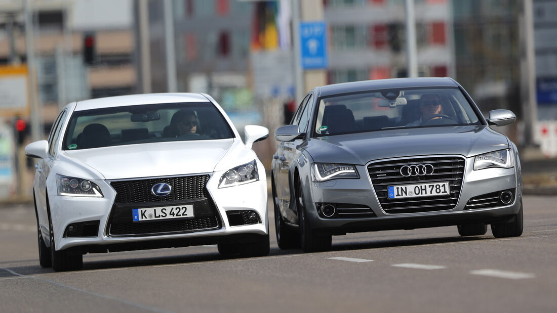 Audi A8 4.0 TFSI quattro, Lexus LS 600h F-Sport, Frontansicht