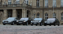 Audi A8, BMW 7er, Mercedes S-Klasse, VW Phaeton