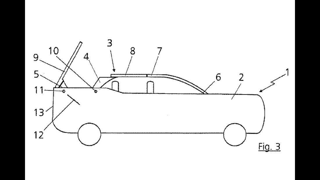 Audi Cabrio Patentzeichnung SUV
