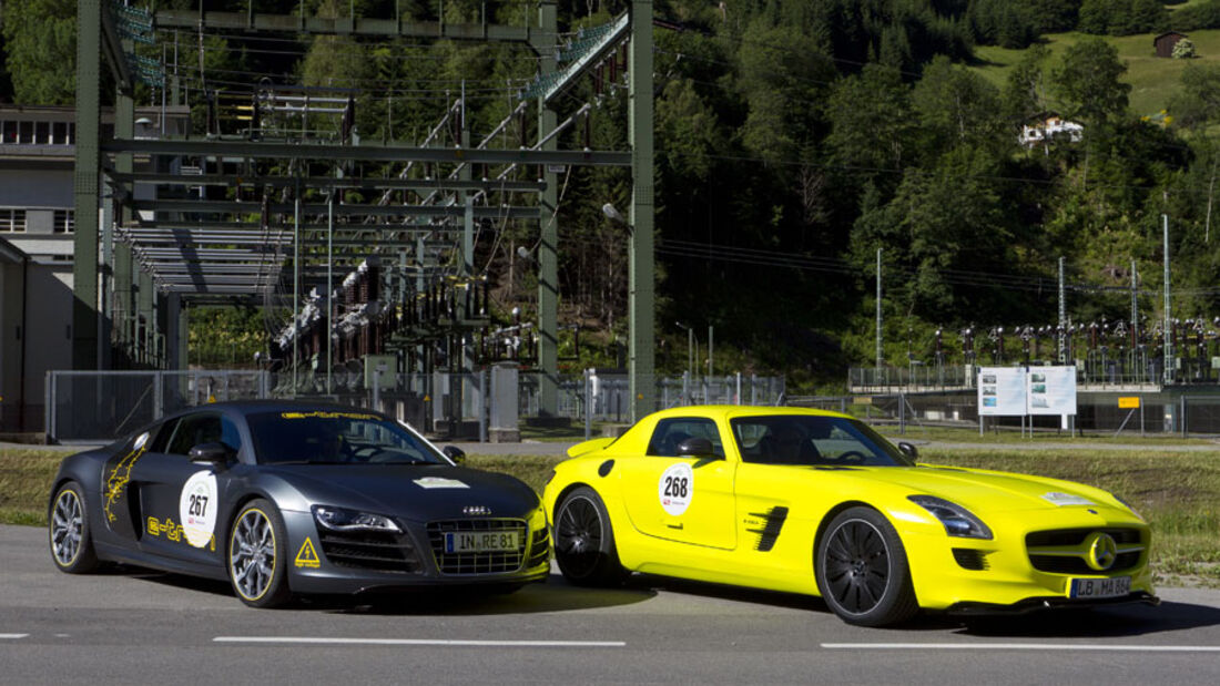 Audi E-Tron, Mercedes SLS AMG E-Cell