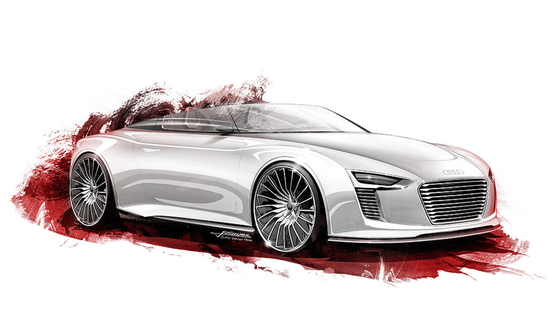 Audi E-Tron Spyder, Designskizze