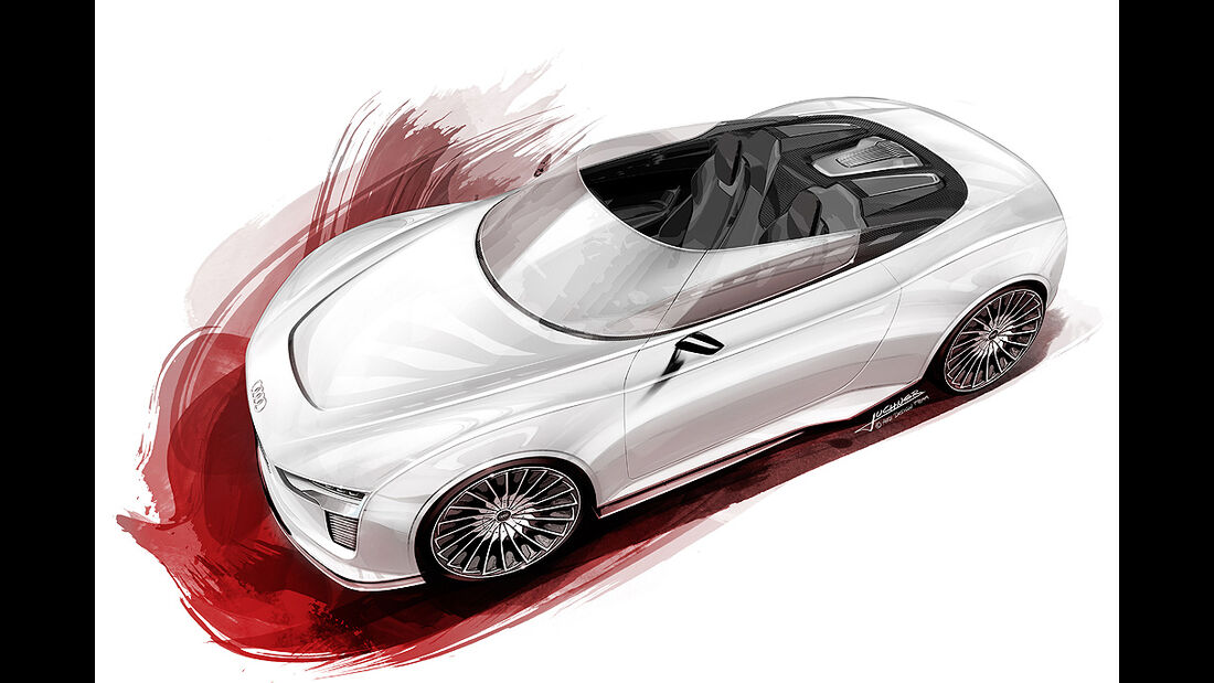 Audi E-Tron Spyder, Designskizze