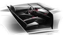 Audi E-Tron Spyder, Designskizze, Innenraum