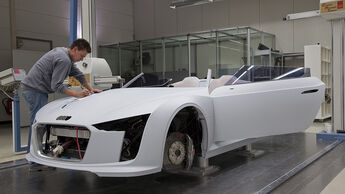 Audi E-Tron Spyder, Werkstatt