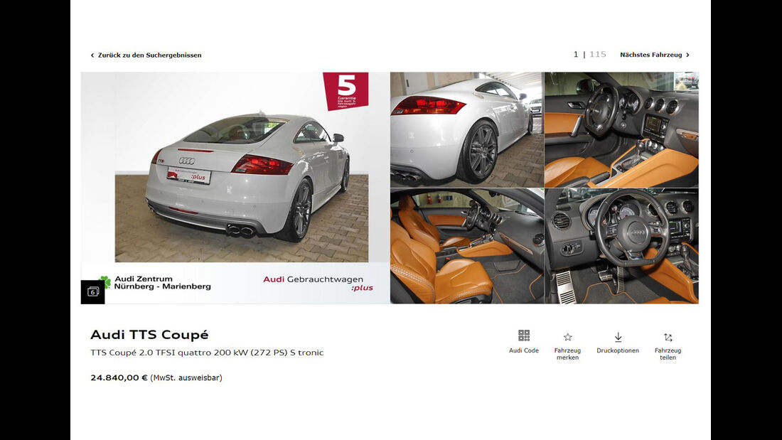 Audi Online Autohaus Gebrauchtwagen Plattform Audi Börse