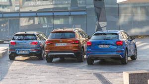 Audi Q2 2.0 TDI Quattro, Mini Clubman Cooper SD All4, Seat Ateca 2.0 TDI 4Drive