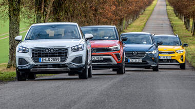 Audi Q2, Kia Stonic, Mazda CX-3, Opel Crossland, Exterieur