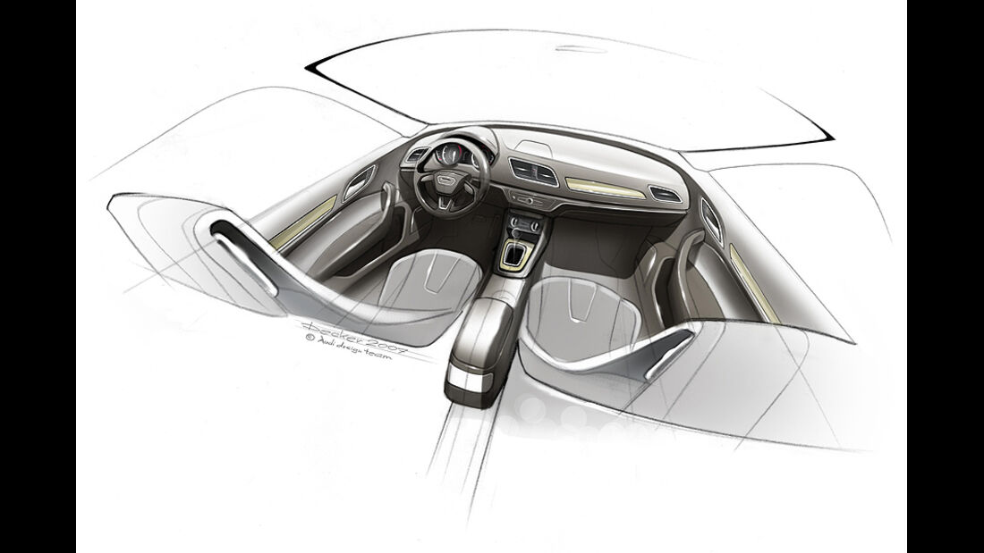 Audi Q3, Designzeichnung, Sketch