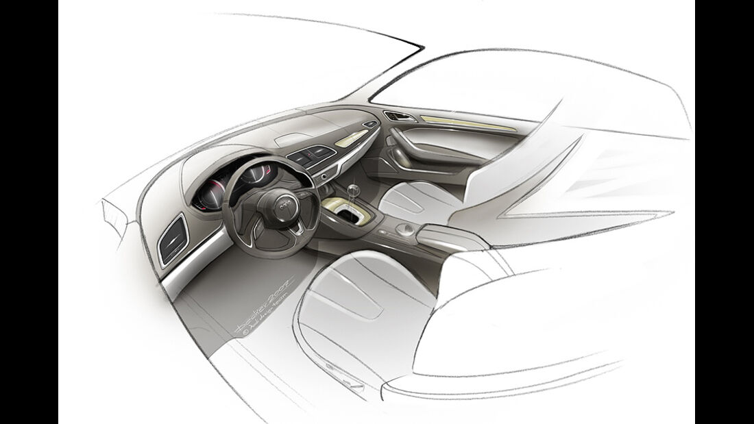 Audi Q3, Designzeichnung, Sketch