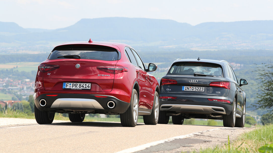 Audi Q5 2.0 TFSI Quattro, Alfa Romeo Stelvio 2.0 Turbo Q4 Seite