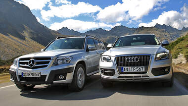 Audi Q5 2.0 TFSi Quattro und Mercedes GLK 300 4-Matic