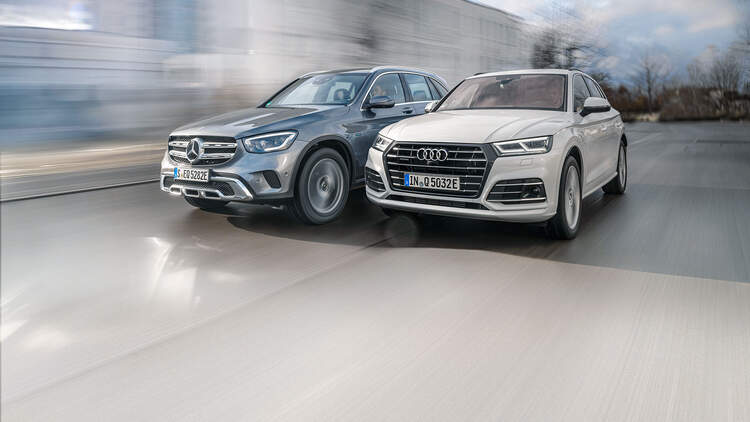Audi Q5 55 Tfsi E Und Mercedes Glc 300 E Im Test Auto Motor Und Sport