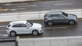 Audi Q5 55 TFSI e Quattro, Mercedes GLC 300 e 4Matic, Exterieur