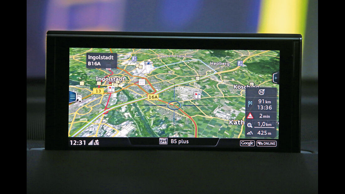 Audi Q7, Navi, Bildschirm