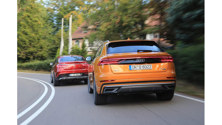 Audi Q8 50 Tdi Quattro Vs Mercedes Gle 350d Coupe 4matic Auto Motor Und Sport