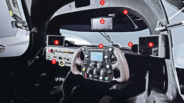 Audi R18 e-tron quattro, Cockpit