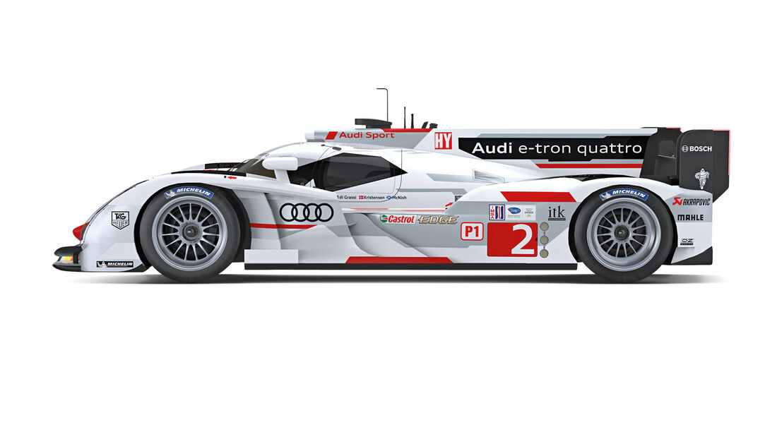 Audi R18 e-tron quattro, Seitenansicht