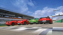 Audi R8 5.2 FSI Quattro Plus, Chevrolet Corvette Z06 Z07 Performance, Honda NSX, Mercedes-AMG GT R