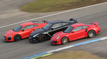 Audi R8 5.2 FSI Quattro Plus, Nissan GT-R Track Edition, Porsche 911 Turbo S