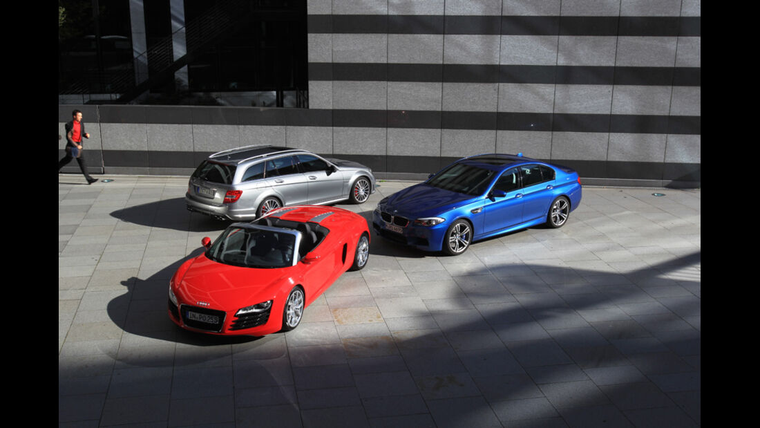 Audi R8 Spyder 4.2 FSI Quattro, Mercedes C63 AMG T-Modell, BMW M5