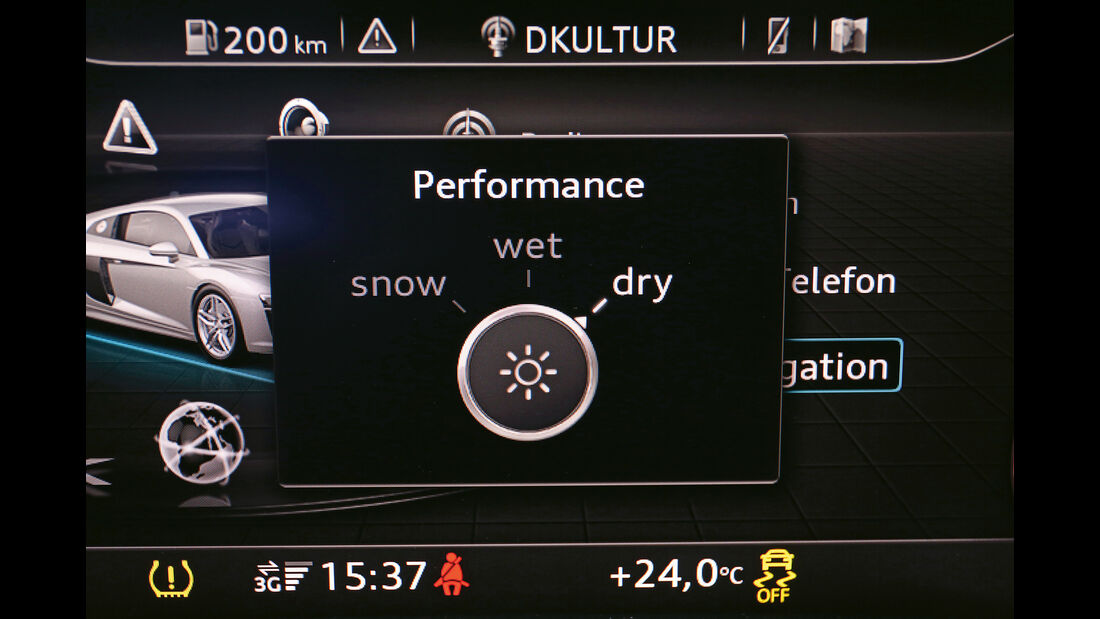 Audi R8 V10 Plus, Infotainment, Anzeige