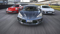 Audi R8 V10 RWD, Chevrolet Corvette Stingray, Porsche 911 Carrera S, Exterieur