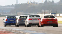 Audi RS 3 Sportback, BMW 335d xDrive, Porsche Boxster, Subaru WRX STI