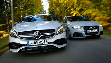 Audi RS 3 Sportback, Mercedes AMG A 45, Frontansicht
