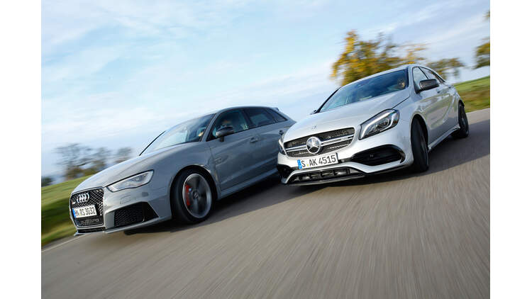 Audi Rs 3 Sportback Und Mercedes Amg A 45 Im Vergleich Auto Motor Und Sport