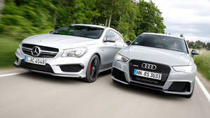 Audi RS 3 Sportback, Mercedes CLA 45 AMG Shooting Brake, Frontansicht