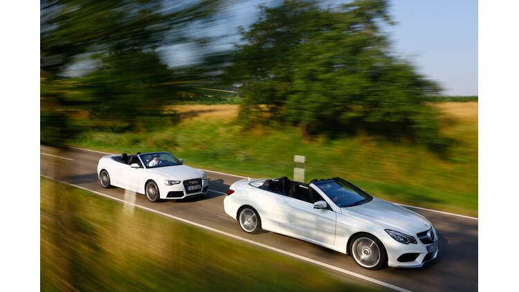 Audi Rs5 Gegen Mercedes E500 Cabrio Test Duell Der Achtzylinder Auto Motor Und Sport