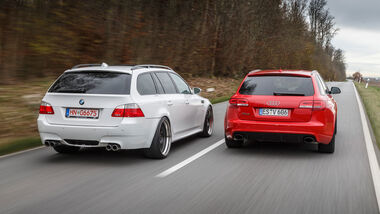Audi RS 6 Avant, BMW M5 Touring, Heckansicht