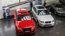 Audi RS 6 Avant, BMW M5 Touring, von oben
